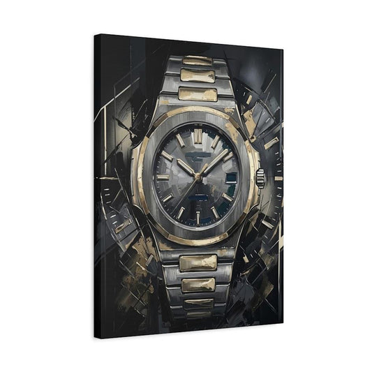Luxury Watch Canvas Wall Art, Abstract Timepiece Print for Executive Office or Lounge — Canvas wall art