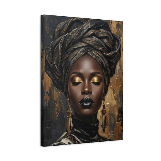 Black Woman Wall Art | Afrocentric Home Decor | Melanin Queen Canvas — Canvas wall art