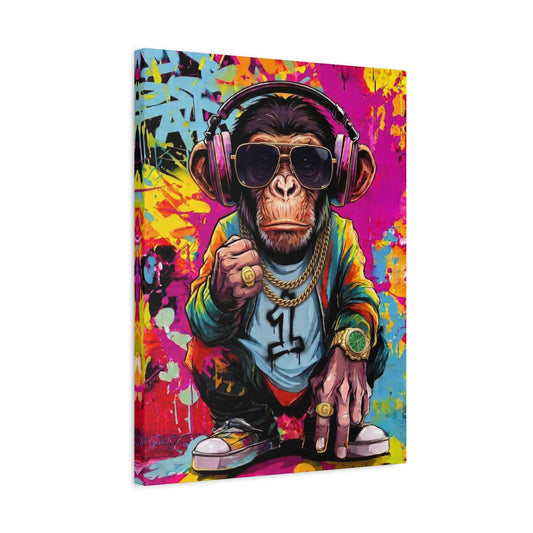 Monkey Wall Art | Hip Hop Graffiti Canvas | Man Cave Decor — Canvas wall art