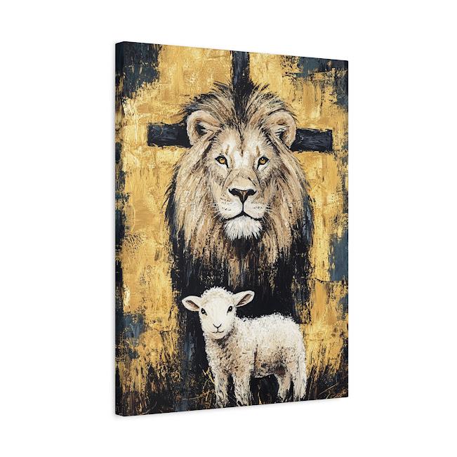 Lion of Judah Art | Christian Scripture Wall Print | Bible Verse Decor | Religious Painting | Jesus Art Wall Hanging | Lion &