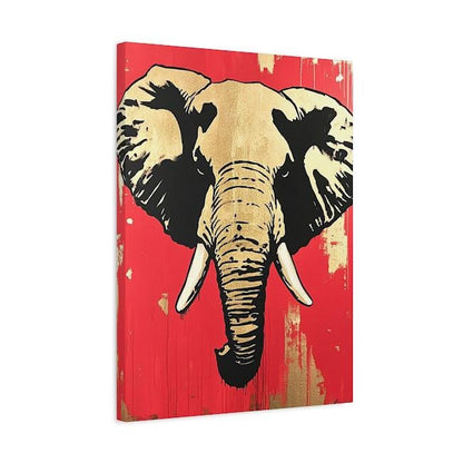 Gold Elephant Art Print | Modern Luxury Safari Wall Decor — Canvas wall art