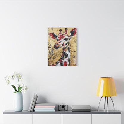 Gold Leaf Giraffe Painting | Modern African Animal Art | Luxury Artwork | Canvas or Poster | Colorful Safari Animal Art —