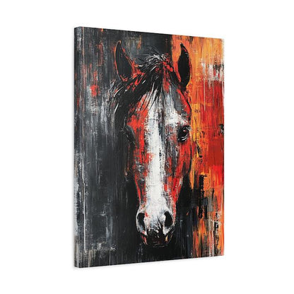 Abstract Horse Canvas Print | Bold Stallion Western Farmhouse Art — Canvas wall art