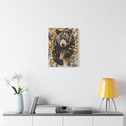 Bear Large Wall Art Print | Canvas or Poster | Hunting lodge decor | Forest Wildlife Artwork | Modern Rustic Animal Original