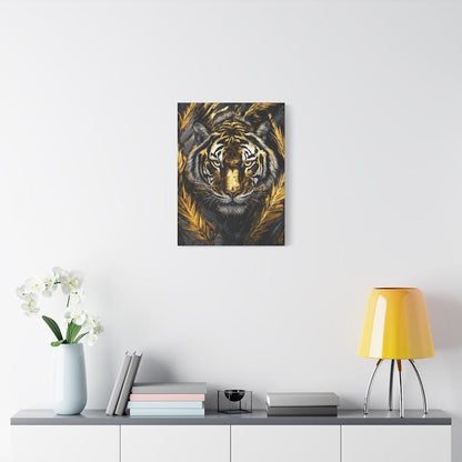 Golden Tiger Canvas Print, Animal Wall Art, Wildlife Home Decor — Framed Print wall art