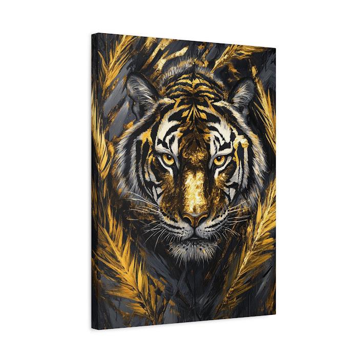 Golden Tiger Canvas Print, Animal Wall Art, Wildlife Home Decor — Canvas wall art