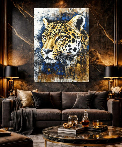 Leopard Canvas Print | Modern Wildlife Wall Art — Framed Print wall art