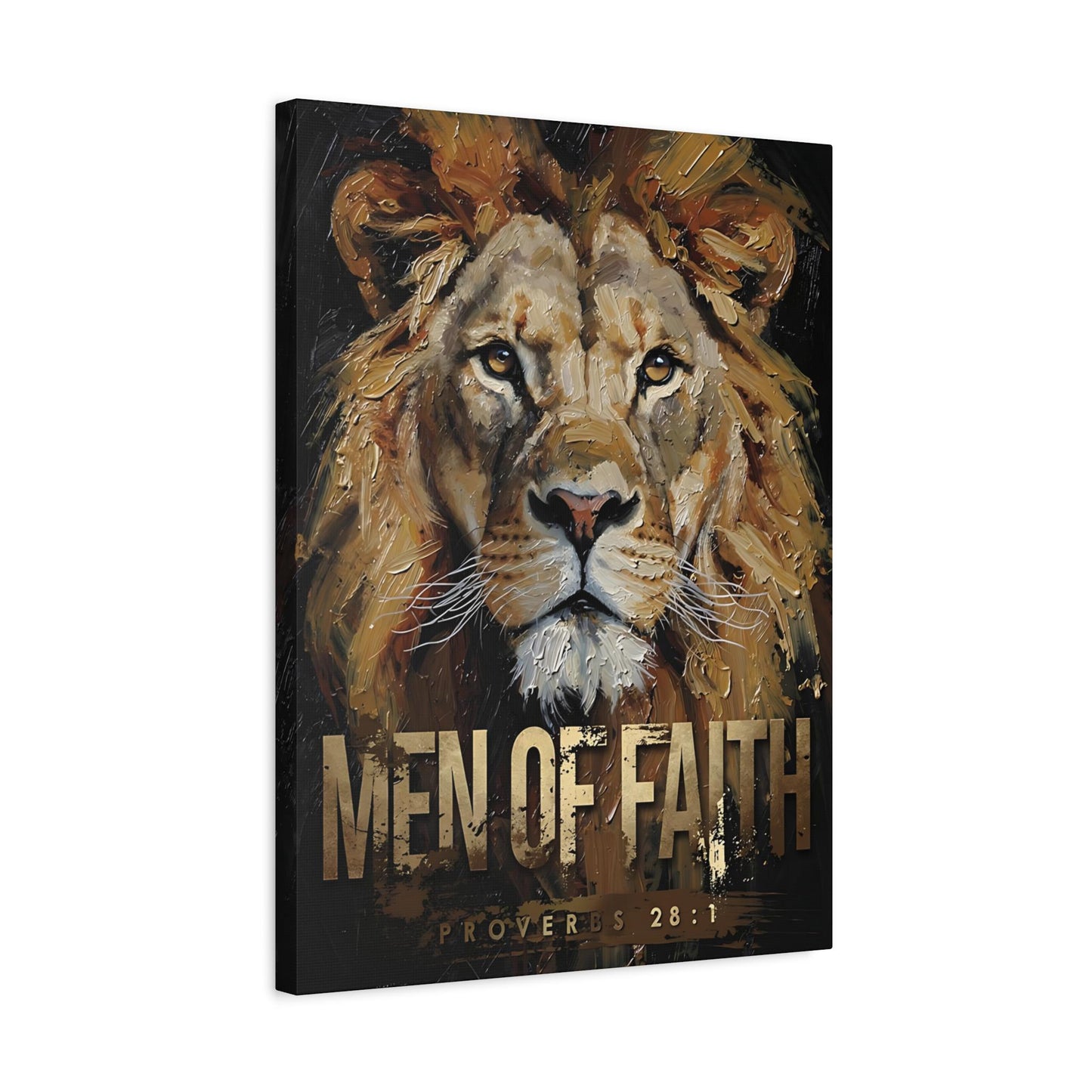 Lion of Faith Canvas Print | Christian Wall Art | Bible Verse Print | Jesus Painting — Canvas wall art