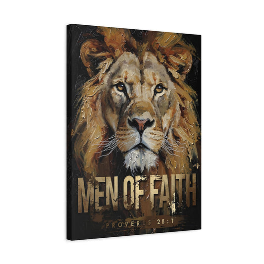 Lion of Faith Canvas Print | Christian Wall Art | Bible Verse Print | Jesus Painting — Canvas wall art
