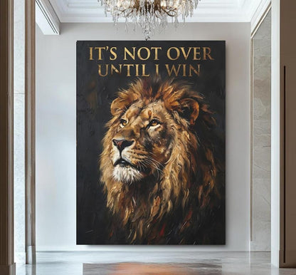 Motivational Lion Wall Art | Success Canvas | Entrepreneur Office Decor — Framed Print wall art