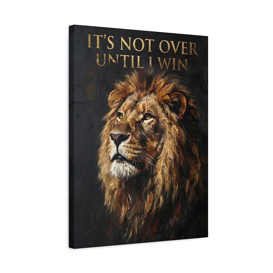 Motivational Lion Wall Art | Success Canvas | Entrepreneur Office Decor — Canvas wall art