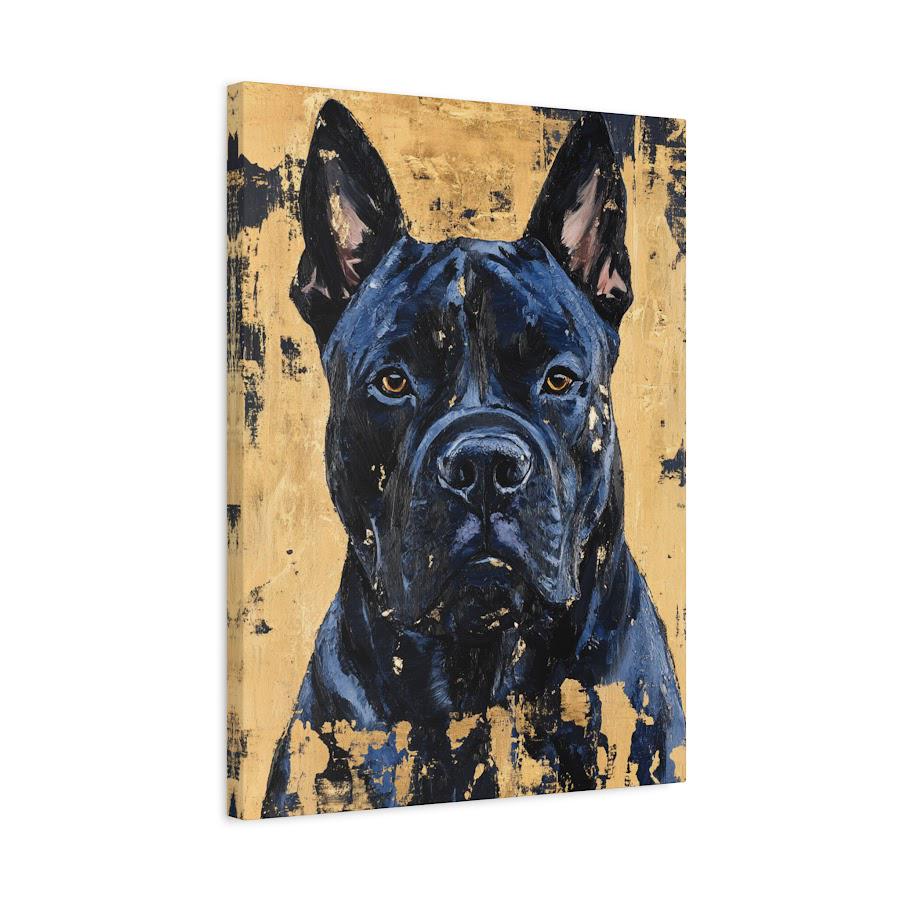 Cane Corso Wall Art | Custom Dog Painting | Dark Moody Luxury Decor | Masculine Office Gift | Guard Dog — Canvas wall art
