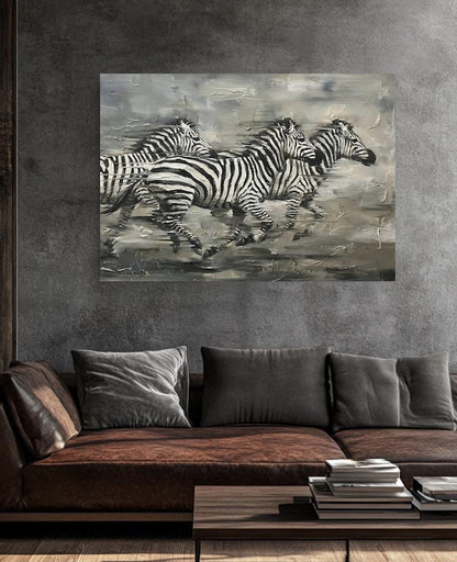 Zebra Canvas Print | Modern Safari Animal Wall Art — Framed Print wall art