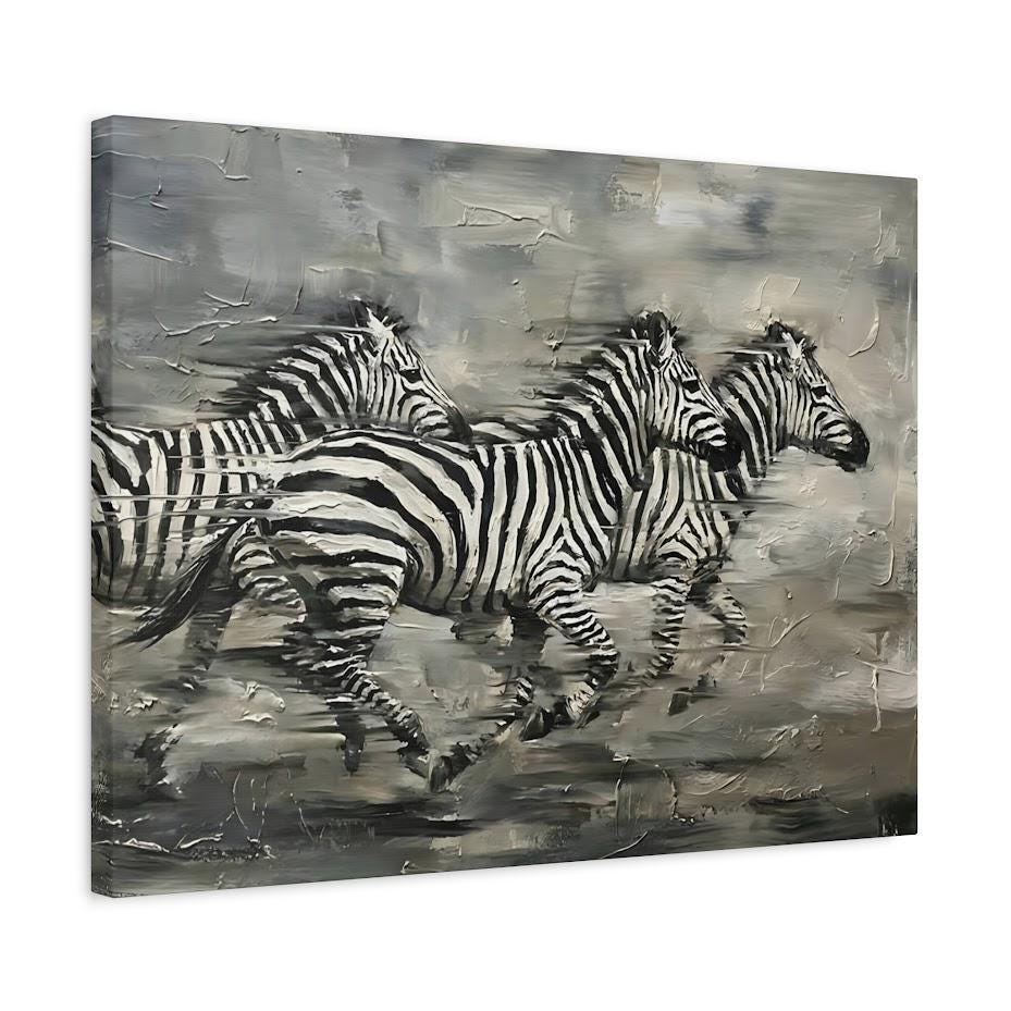 Zebra Canvas Print | Modern Safari Animal Wall Art — Canvas wall art