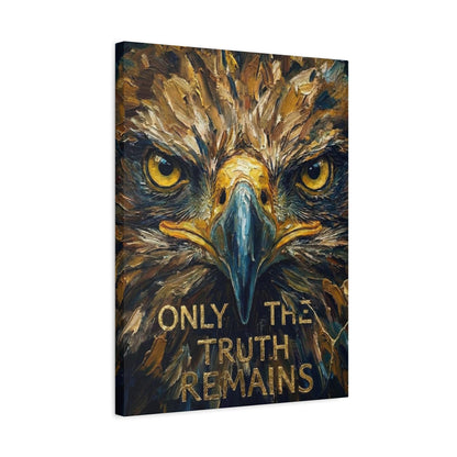 Golden Eagle Impasto Canvas Art | Patriotic Office Decor — Canvas wall art