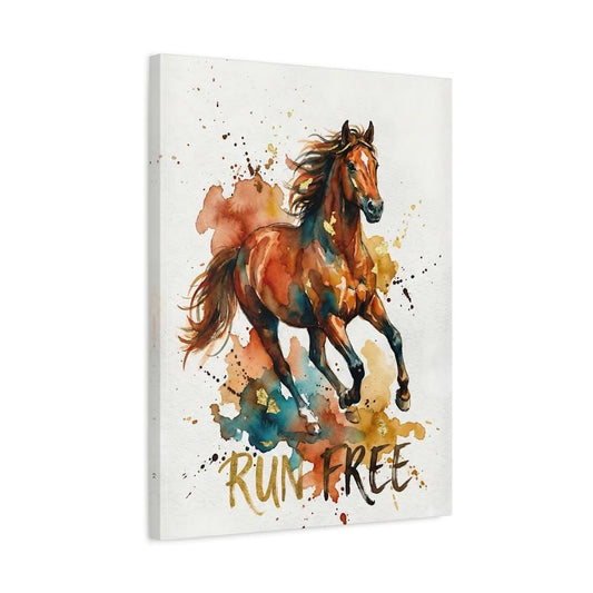 Watercolor Horse Canvas Print | Equine Wall Art, Western Decor — Canvas wall art