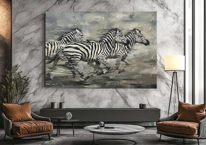 Zebra Canvas Print | Modern Safari Animal Wall Art — Framed Print wall art
