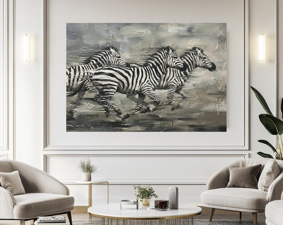 Zebra Canvas Print | Modern Safari Animal Wall Art — Poster wall art