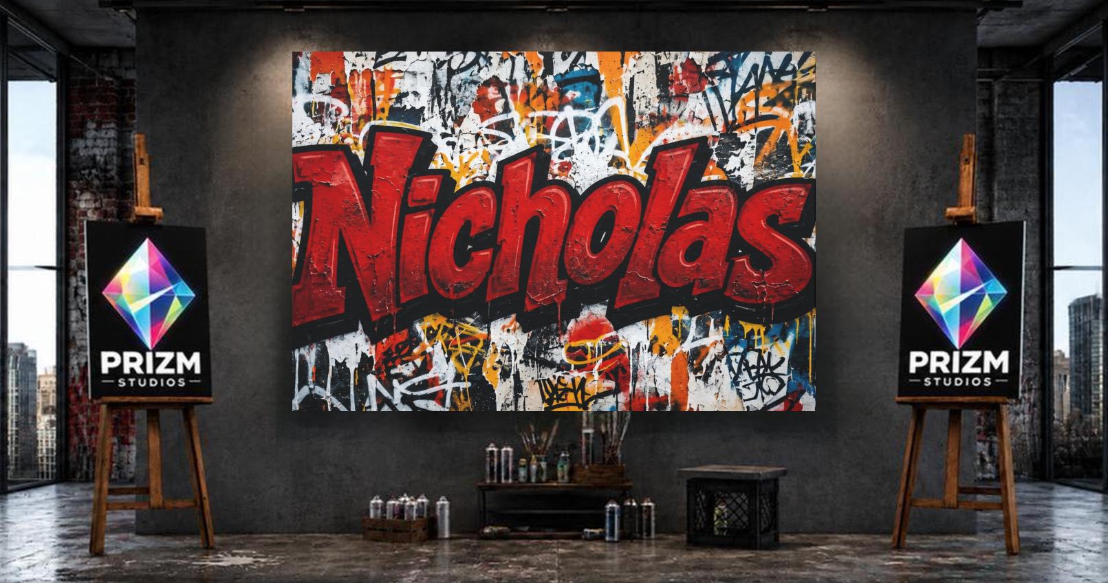Personalized Graffiti Name Wall Art, Custom Street Art Canvas or Poster — Poster wall art