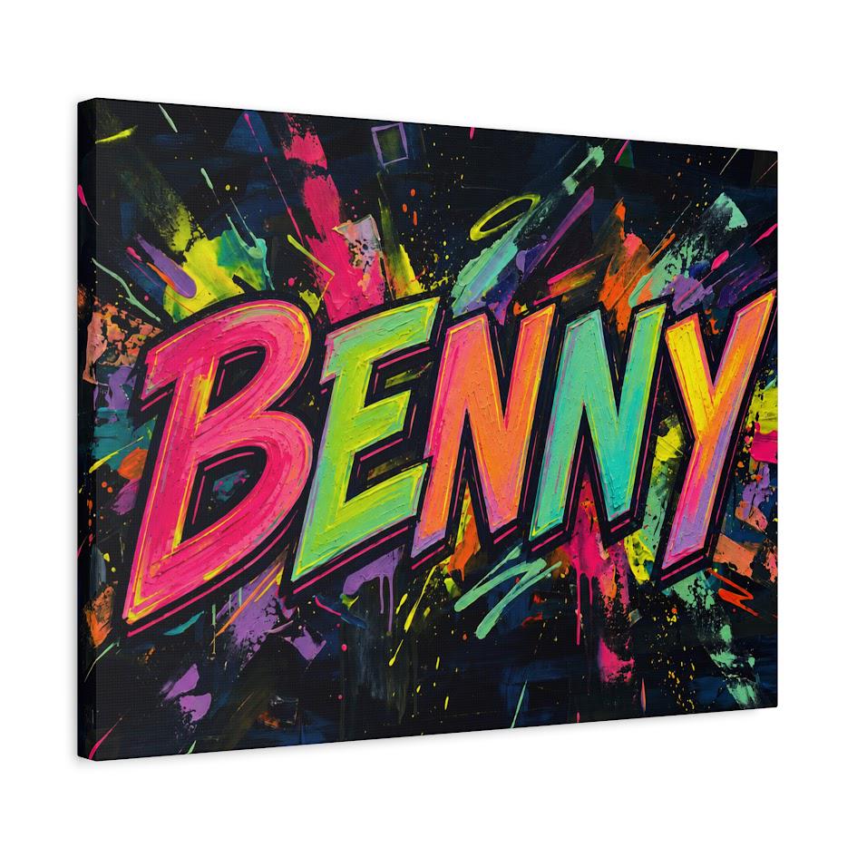 Personalized Graffiti Name Wall Art, Custom Street Art Canvas or Poster — Canvas wall art