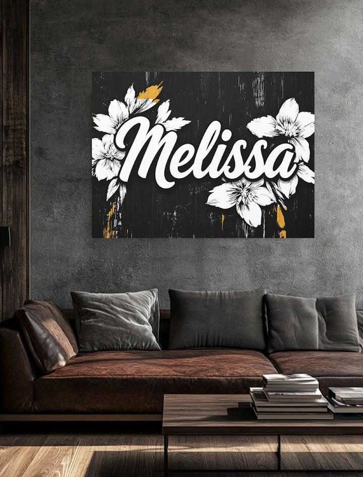 Personalized Floral Name Wall Art, Custom Girl Name Canvas or Poster — Framed Print wall art