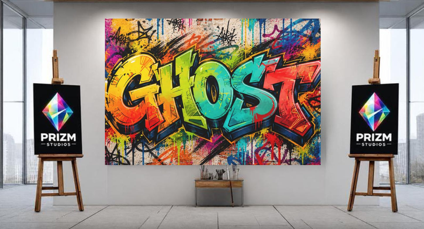 Personalized Graffiti Name Wall Art, Custom Urban Canvas or Poster — Poster wall art