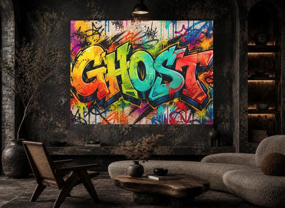 Personalized Graffiti Name Wall Art, Custom Urban Canvas or Poster — Framed Print wall art