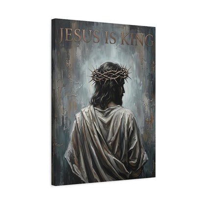 Jesus Is King Wall Art, Crown of Thorns Christian Canvas Print — Canvas wall art