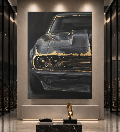 Classic Car Wall Art | Muscle Car Canvas Print | Garage Decor — Framed Print wall art