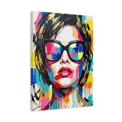 Fashion Wall Art, Colorful Woman Canvas Print, Glam Room Decor — Canvas wall art