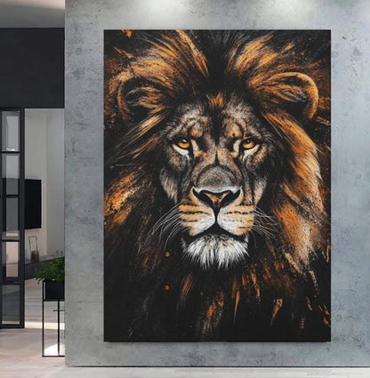Lion Canvas Print | Bold Animal Wall Art, Safari Decor — Poster wall art