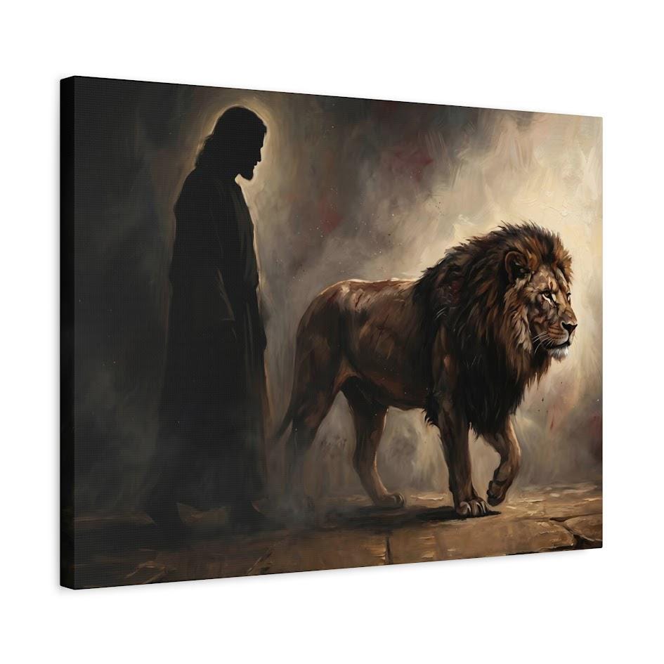 Lion of Judah Wall Art | Jesus Christ Canvas Print | Religious Christian Decor — Canvas wall art