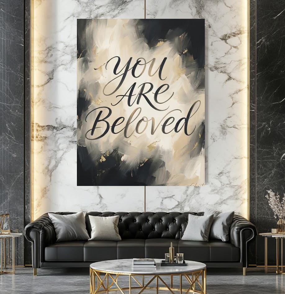 You Are Beloved Wall Art | Christian Canvas Print | Inspirational Faith Decor — Framed Print wall art