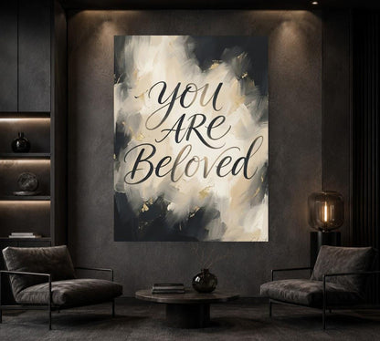 You Are Beloved Wall Art | Christian Canvas Print | Inspirational Faith Decor — Framed Print wall art