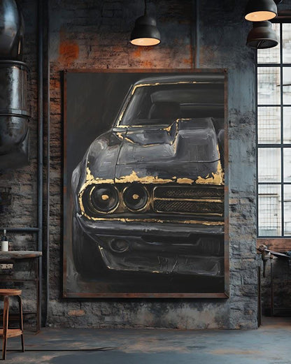 Classic Car Wall Art | Muscle Car Canvas Print | Garage Decor — Framed Print wall art