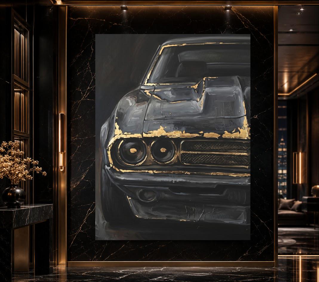 Classic Car Wall Art | Muscle Car Canvas Print | Garage Decor — Framed Print wall art
