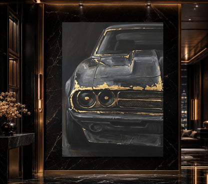 Classic Car Wall Art | Muscle Car Canvas Print | Garage Decor — Framed Print wall art