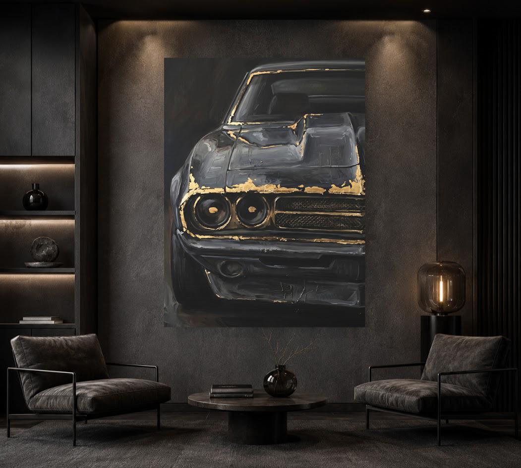 Classic Car Wall Art | Muscle Car Canvas Print | Garage Decor — Framed Print wall art