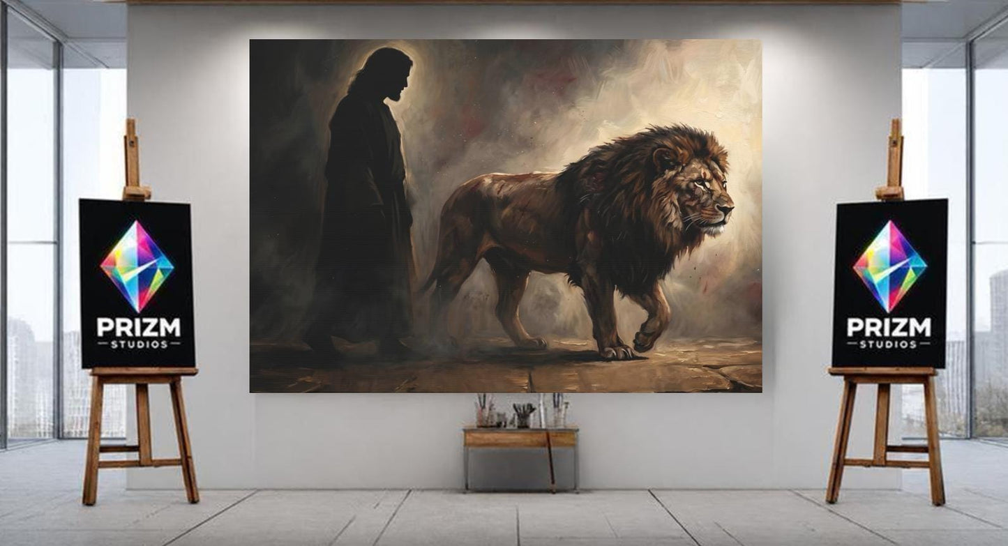 Lion of Judah Wall Art | Jesus Christ Canvas Print | Religious Christian Decor — Poster wall art