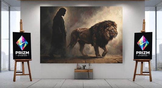 Lion of Judah Wall Art | Jesus Christ Canvas Print | Religious Christian Decor — Poster wall art