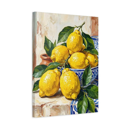 Lemon Kitchen Wall Art | Fruit Canvas Print | Mediterranean Decor — Canvas wall art