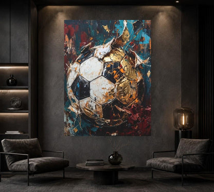 Soccer Ball Wall Art | Sports Canvas Print | Boys Room Decor — Framed Print wall art