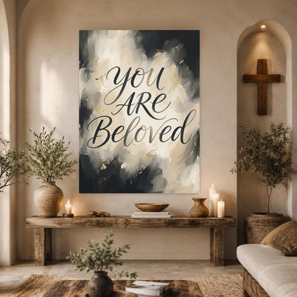 You Are Beloved Wall Art | Christian Canvas Print | Inspirational Faith Decor — Framed Print wall art