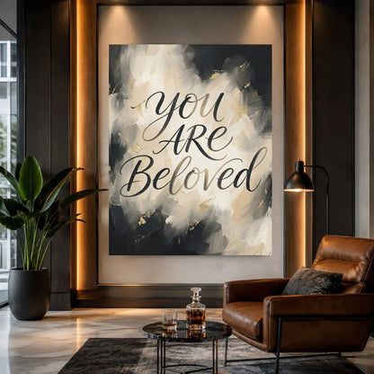 You Are Beloved Wall Art | Christian Canvas Print | Inspirational Faith Decor — Framed Print wall art