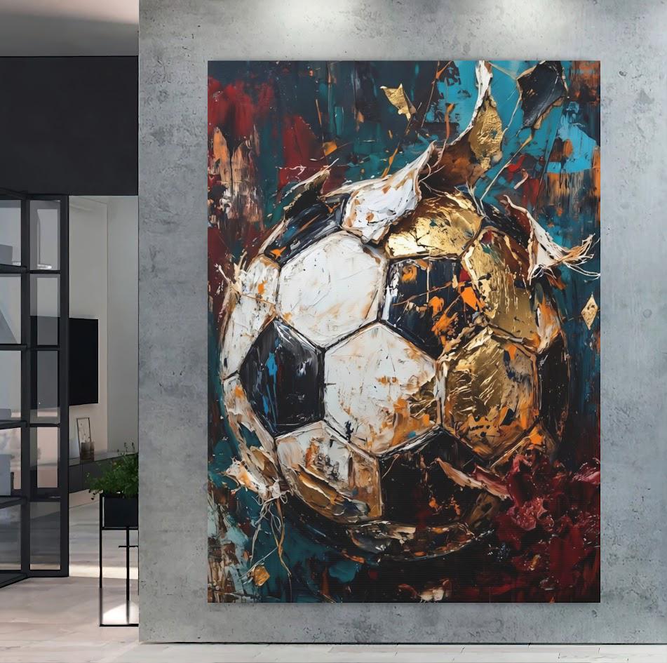 Soccer Ball Wall Art | Sports Canvas Print | Boys Room Decor — Poster wall art