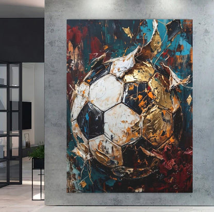 Soccer Ball Wall Art | Sports Canvas Print | Boys Room Decor — Poster wall art