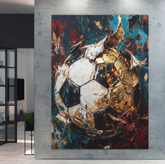 Soccer Ball Wall Art | Sports Canvas Print | Boys Room Decor — Poster wall art