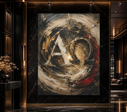 Alpha Omega Wall Art | Christian Canvas Print | Faith Abstract Decor — Poster wall art