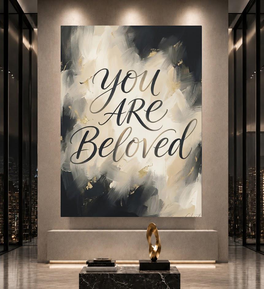 You Are Beloved Wall Art | Christian Canvas Print | Inspirational Faith Decor — Poster wall art