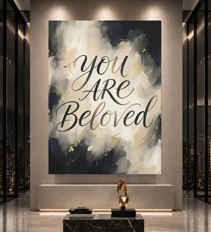 You Are Beloved Wall Art | Christian Canvas Print | Inspirational Faith Decor — Poster wall art
